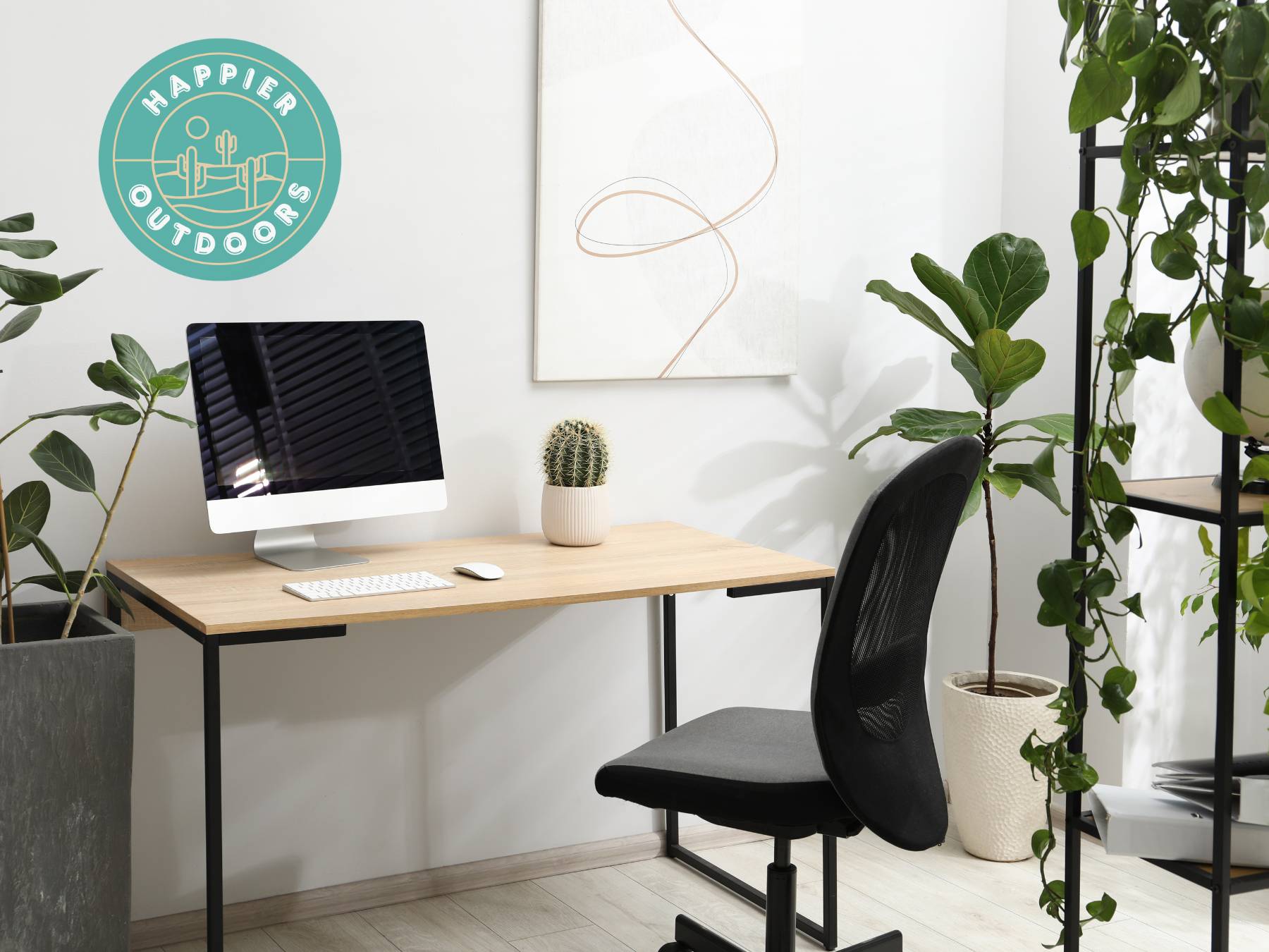 Biophilic design in a home office